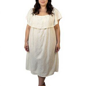 (F-151)‎ Lola grace short sleeves womens dress XL white color